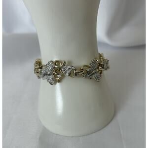 Cute Silver & Gold Tone Grapevine Bracelet By Sarah Coventry. Measures 7”